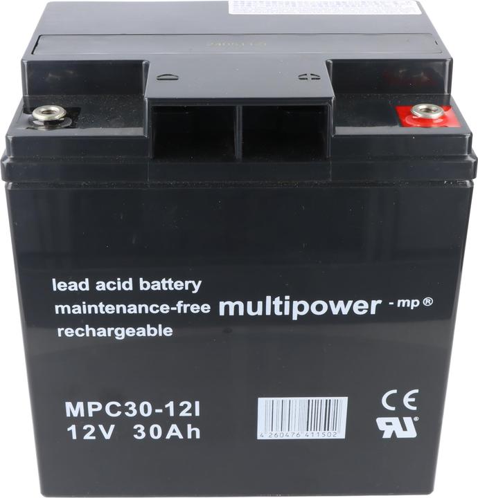 Actual product image Multipower Akku MP30-12C mit M6 Schraubanschluss (12 V, 30 Ah)