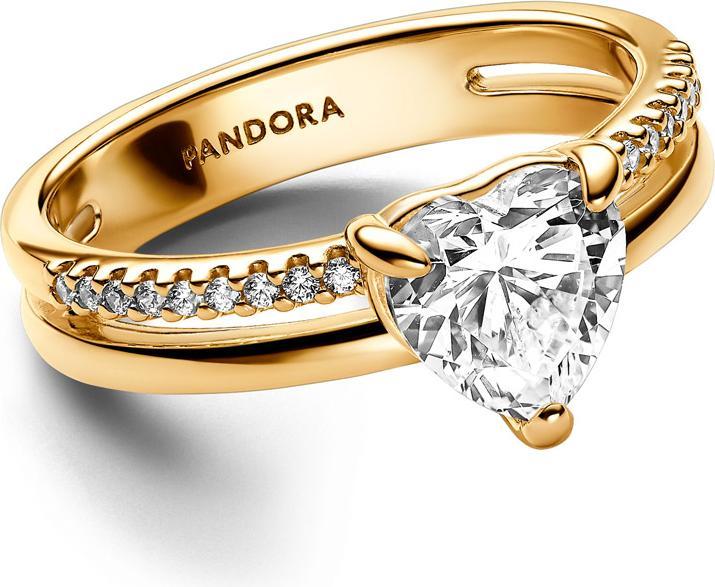 Image du produit Pandora Anneau double bande coeur (54)