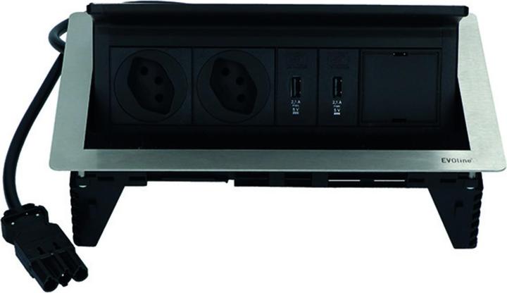 Actual product image Evoline Built-in socket FlipTop Push M (1 pcs.)