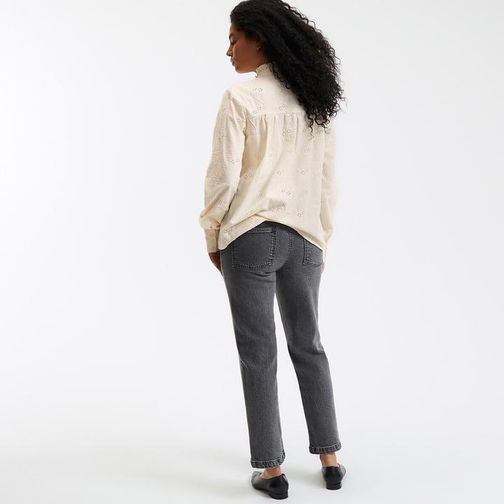 Actual product image La Redoute Collections Straight maternity jeans with high stretch insert at waistband (42)