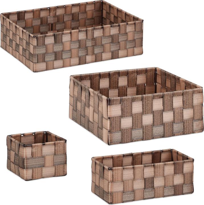 Actual product image Relaxdays 8pcs storage basket set (8 x, 35.5 x 26 x 10.5 cm)