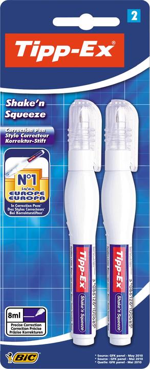 Tipp-Ex Korrekturstift ® Shake'n Squeeze, 8 ml, à 2 Stück