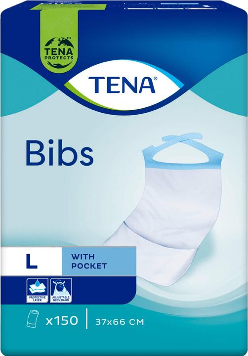 Immagine prodotto Tena Bavaglino tovagliolo protettivo M/L 37 x 68 cm (150 x, M, L)