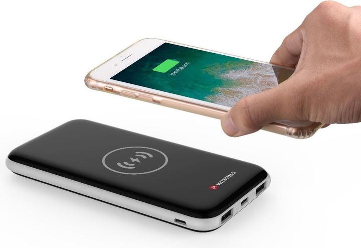Produktbild Swissten Wireless Slim Powerbank 8000 mAh USB-C INPUT (8000 mAh, 29.60 Wh)