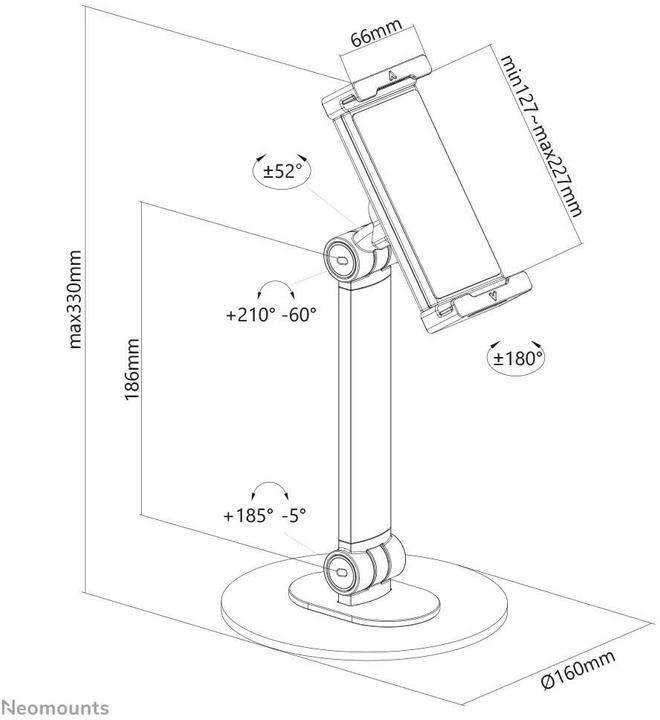 Actual product image Neomounts DS15-540WH1 Universal Tablet Stand for 4
