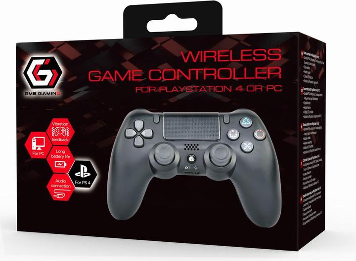 Produktbild Gembird Wireless game controller JPD-PS4BT-02 for PlayStation 4 or PC, black (PS4)