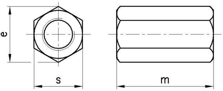 Actual product image Amf Extension nut (M10)