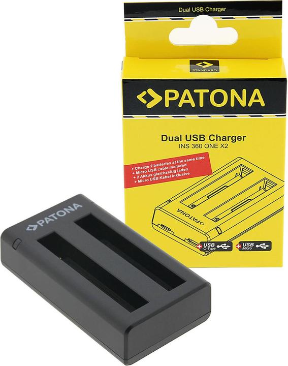 Actual product image Patona Charging g. Dual USB Insta 360 ONE X2 (Charger)