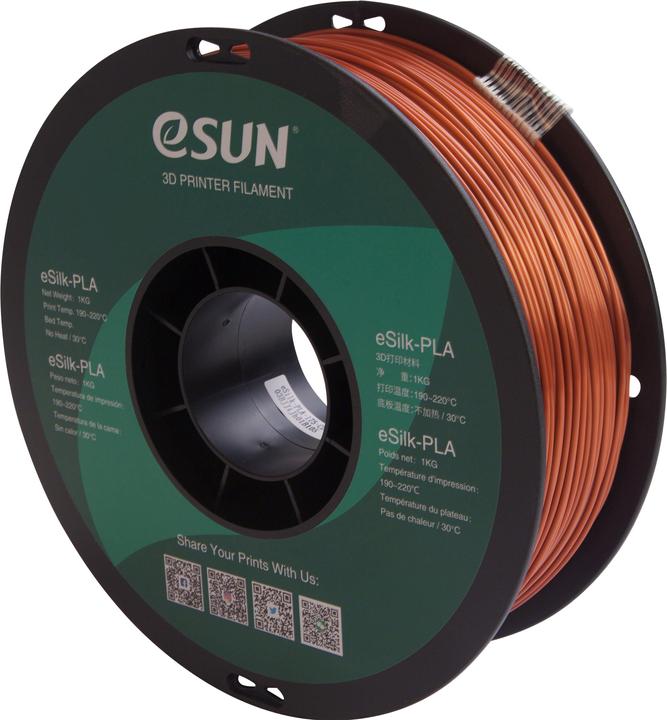 Actual product image eSUN EPLA-SILK 1,75mm COPPER 1kg 3D FILAMENT (PLA, 1.75 mm, 1000 g, Copper)