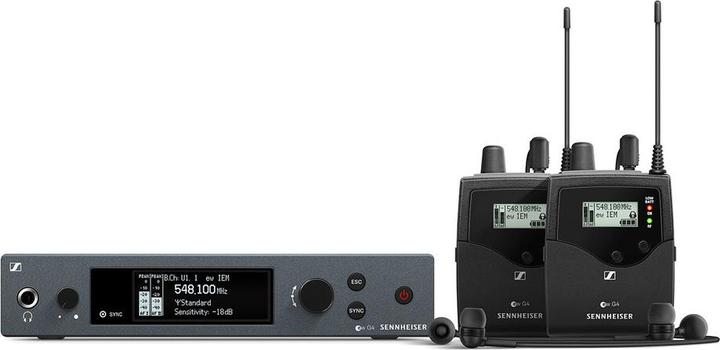 Immagine prodotto Sennheiser Set EW IEM G4-TWIN-A1 per sistemi di monitoraggio wireless 470 - 516 MHz LED (Pellicola di protezione dello schermo)
