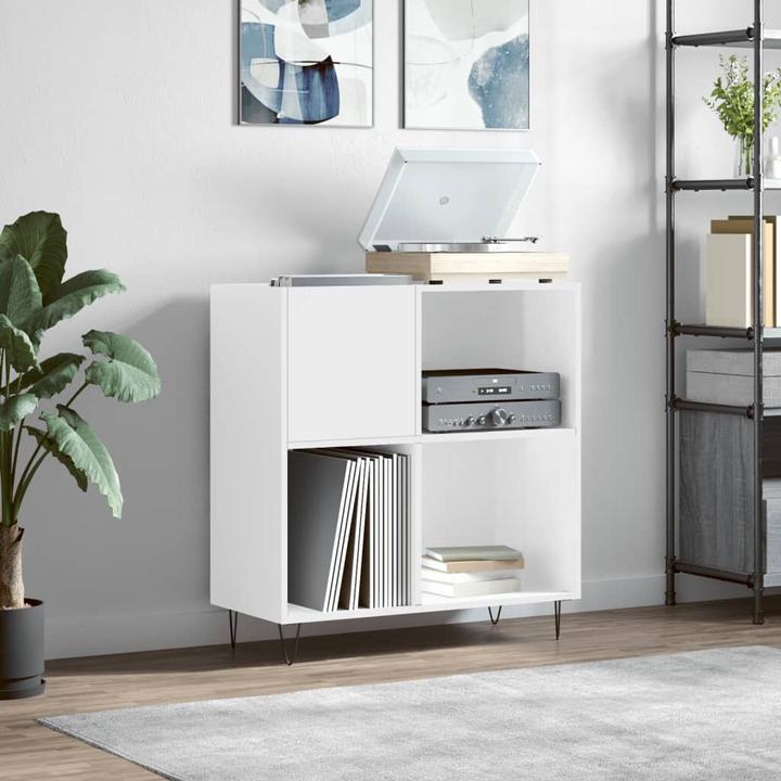 Produktbild VidaXL Plattenschrank Hochglanz-Weiss 84,5x38x89 cm