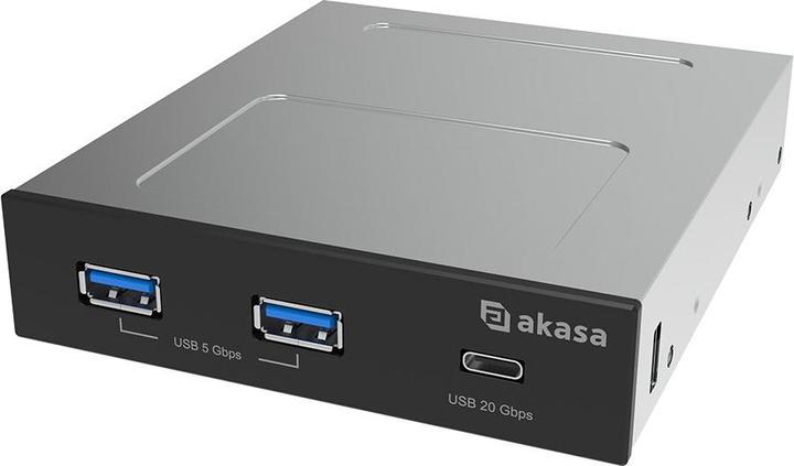 Actual product image Akasa USB hub USB + 2x Type-C (USB-C, 2 Ports)