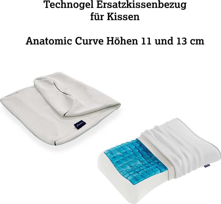 Produktbild Technogel Ersatzhülle Kissen Anatomic Curve (Kopfkissenbezug, 66 x 40 x 11/13 cm)