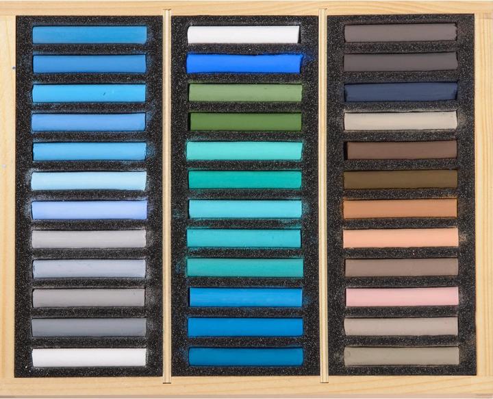 Produktbild BlockX Holzbox 36 Pastelle - Marine (36 x)