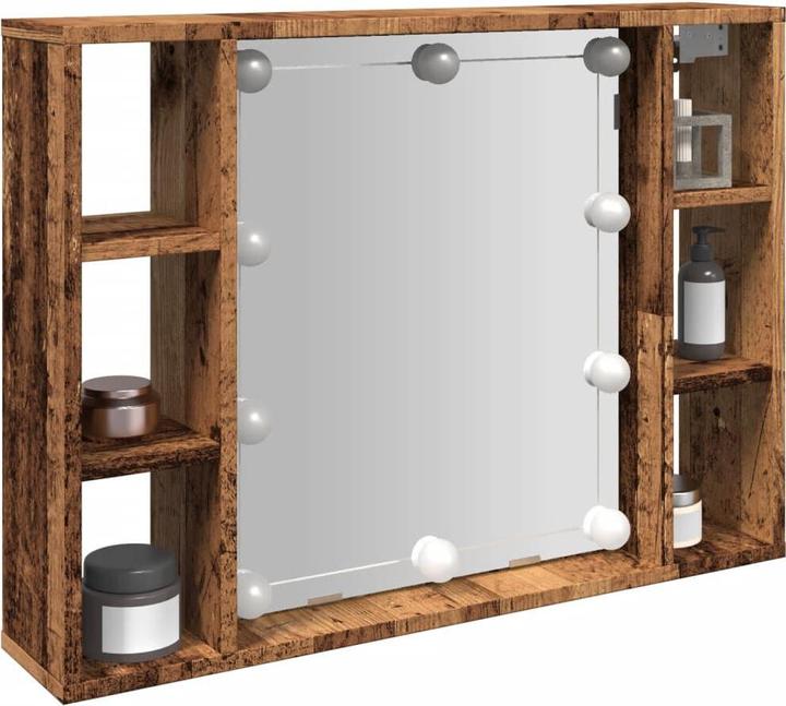 Produktbild VidaXL Spiegelschrank mit LED-Leuchten -Optik (76 x 15 x 55 cm)