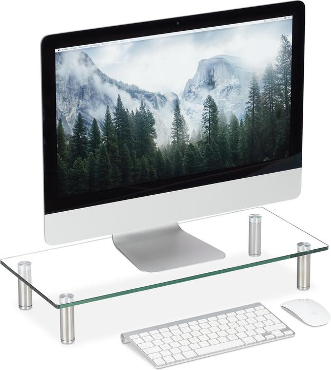 Actual product image Relaxdays Glass Display Stand, TV Pedestal