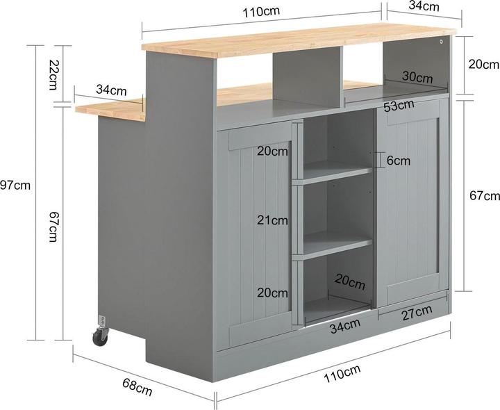 Produktbild SoBuy Sideboard (110 x 97 x 68 cm)