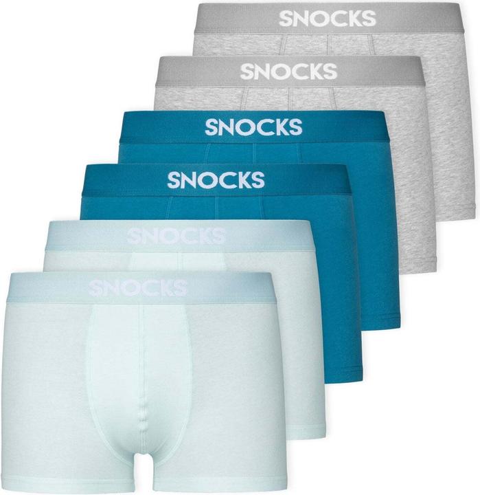 Snocks Boxershorts mit Streifen (S, 6er Pack)