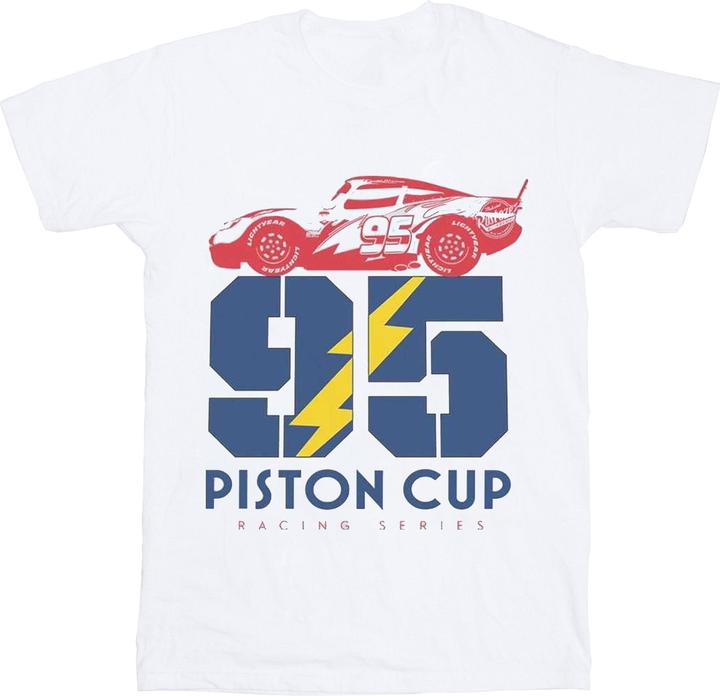 Actual product image Disney Girls Cars Piston Cup 95 Cotton T-Shirt (152, 158)