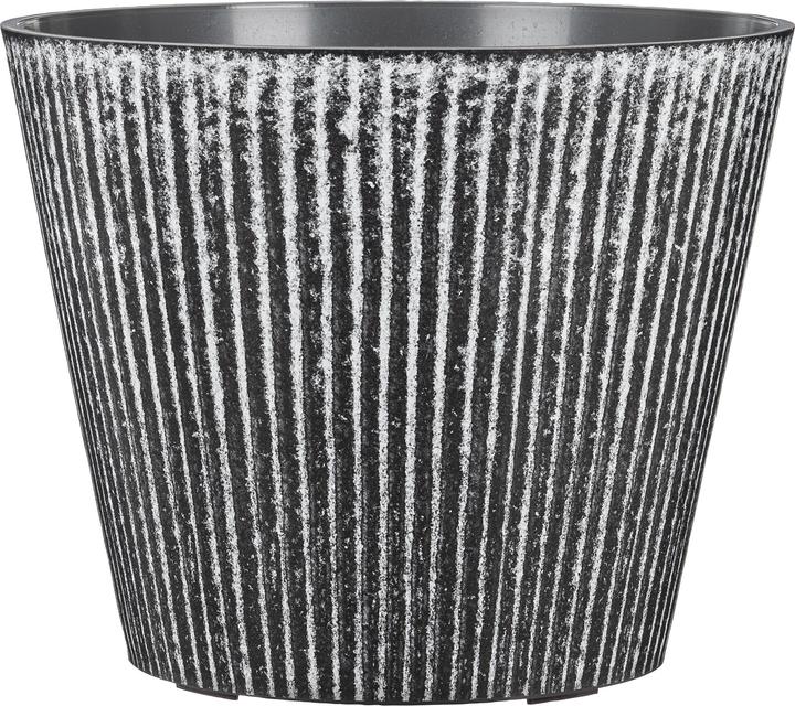 Produktbild Scheurich Purista+ 30, Pflanzgefäss/Pflanzkübel, rund, Farbe: White Line, hergestellt mit recyceltem (29.80 cm)