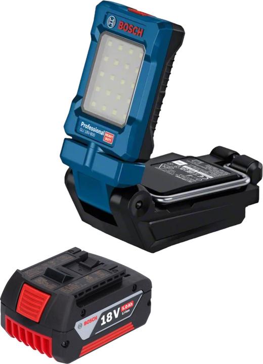Actual product image Bosch Professional Bosch GLI 18V-800 Professional cordless lamp 18 V 800 lm + 1x rechargeable battery 5.0 Ah - without (800 lm)