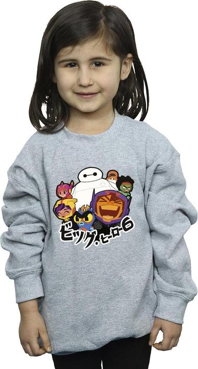 Image du produit Disney - Sweat BIG HERO BAYMAX GROUP MANGA - Fille (152, 158)