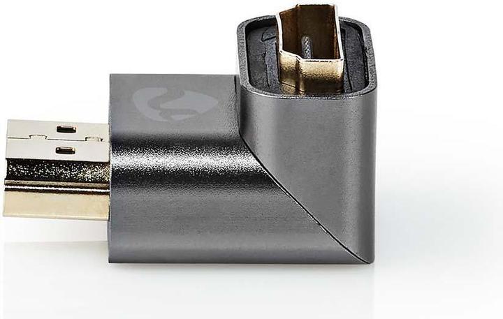 Produktbild Nedis HDMIT Adapter HDMIT Connector / HDMIT Male HDMIT Female / HDMIT Output Gold Plated Angled 90° (HDMI, 3 cm)