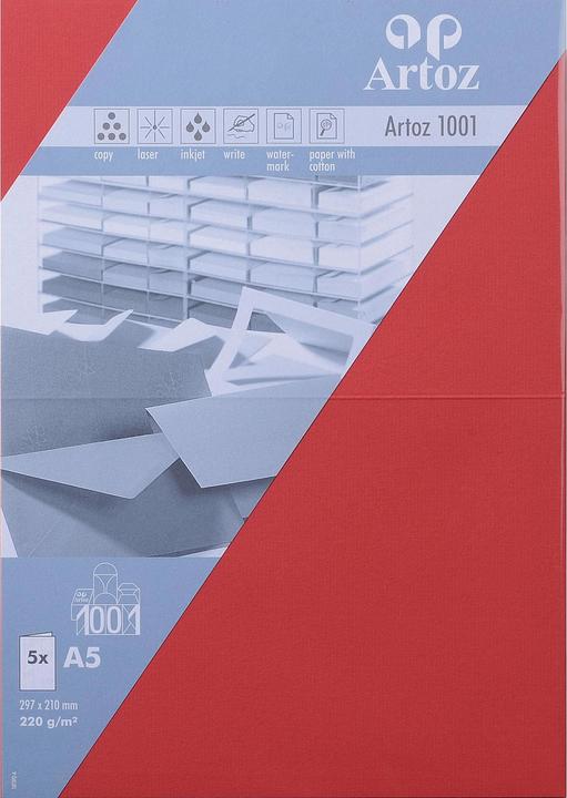 Produktbild Artoz Karten A5 (A5, 220 g/m², 5 x)