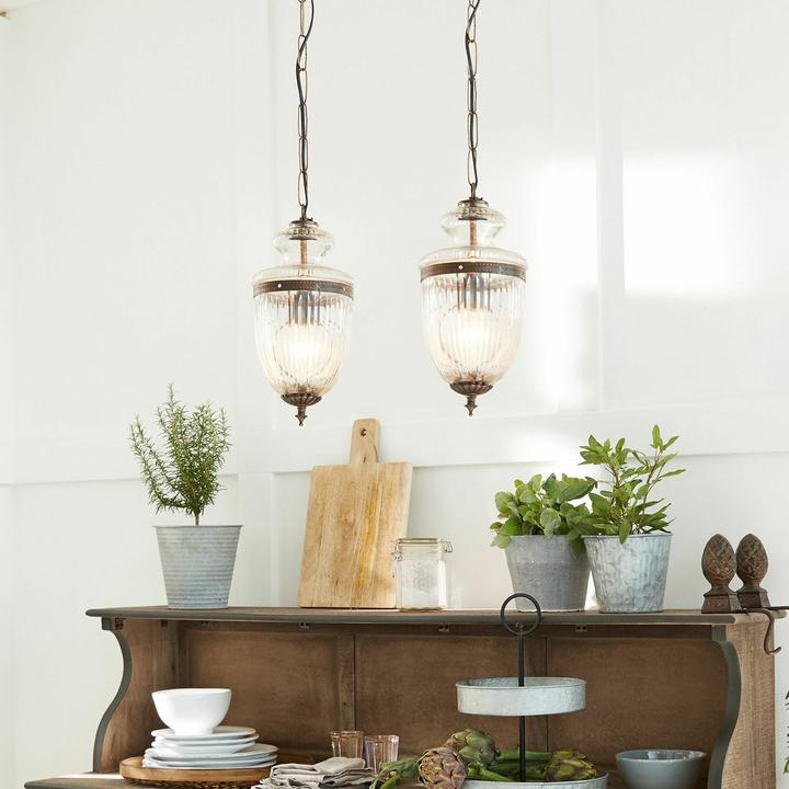 Actual product image Loberon Hanging lamp Marcel clear / brass (E14)