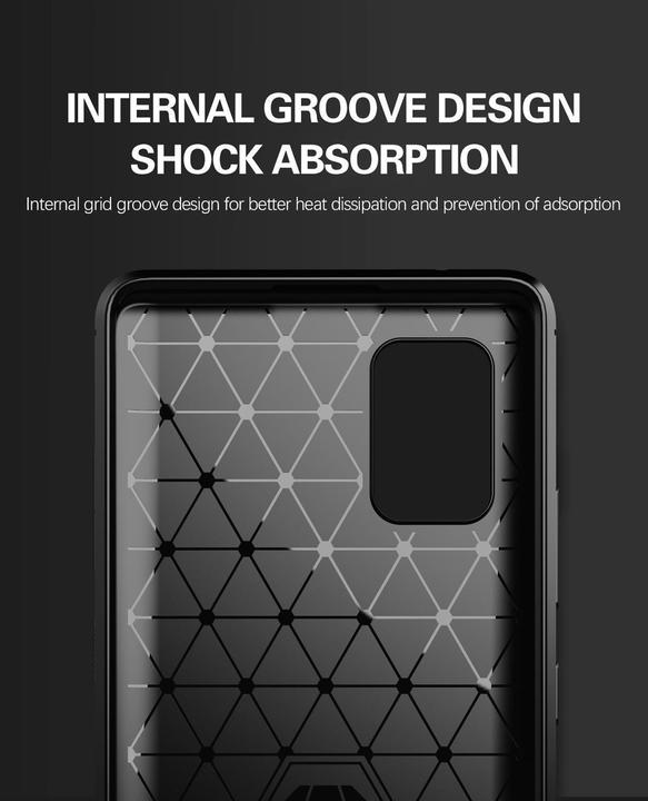 Image du produit Cadorabo TPU Ultra Slim carbon edelstahl Combi Cover (Samsung Galaxy A71)