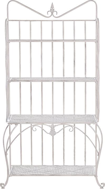 Image du produit Beliani Étagère de jardin beige métal 4 étagères pliable PAVONA