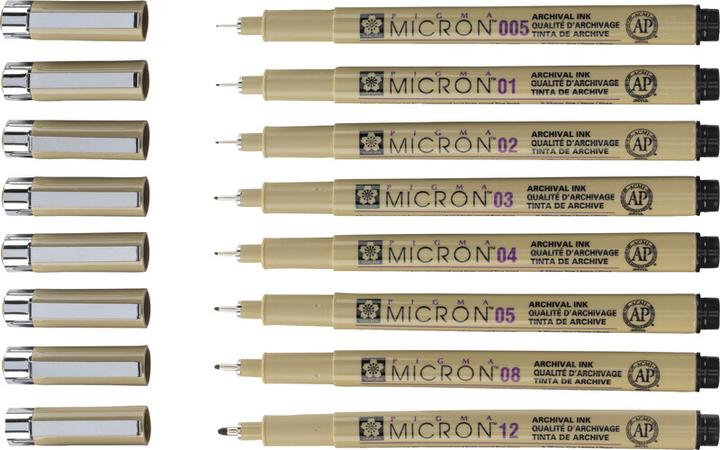 Produktbild Sakura Faserschreiber Pigma Micron (Black, 3 x)