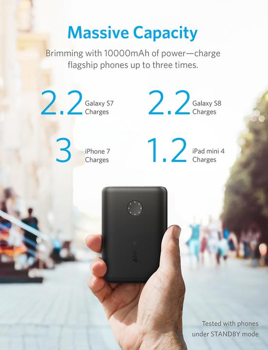 Actual product image Anker PowerCore (10000 mAh, 18 W, 37 Wh)