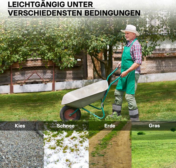 Produktbild Wiltec Rad Reifen 3.50-8 120kg Winkelventil Luftreifen Felge Ersatzrad Sackkarre