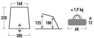 Actual product image High Peak Cordoba 80 (beach tent, 1.90 kg, 4 persons)