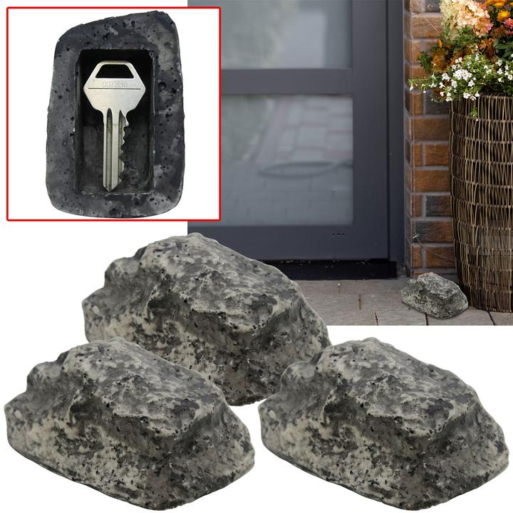 Actual product image Benson Garden Set of 3 key hiding places stone dummy