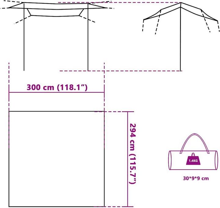 Actual product image VidaXL Waterproof tarp (Tarp, 1.60 kg)