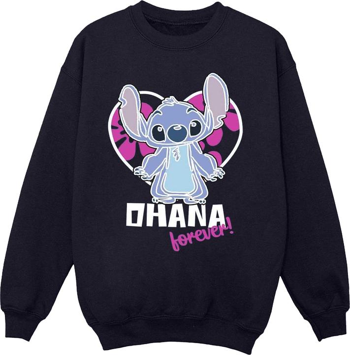 Disney Lilo And Stitch Ohana Forever Heart Sweatshirt Mädchen