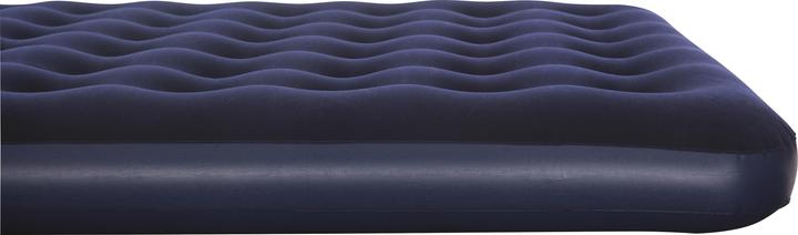 Actual product image Bestway inflatable mattress with pump and pillow, 203x152x22cm, suede