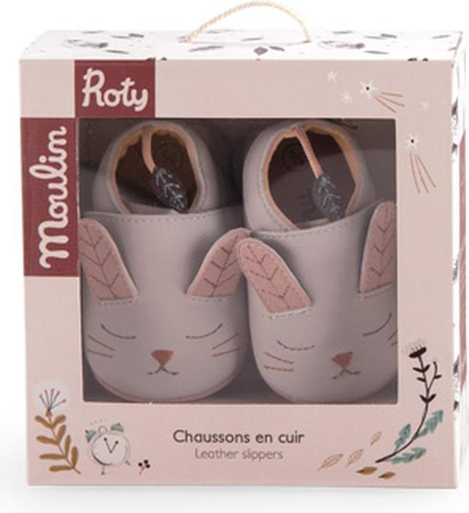 Produktbild Moulin Roty Lederschühchen Kaninchen grau Après la Pluie 6/12 Monate (12)