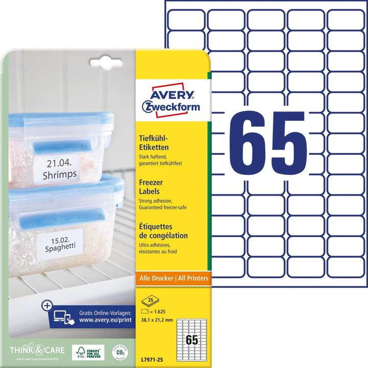 Immagine prodotto Avery Etichette per alimenti surgelati