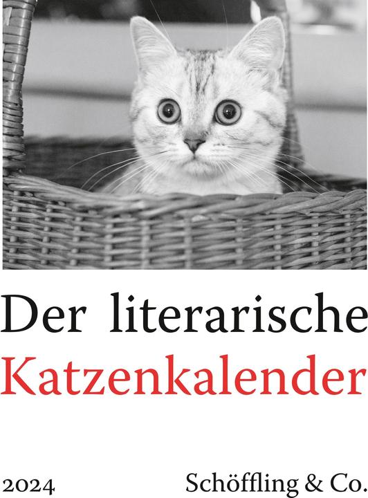 Actual product image The literary cat calendar (33 x 24 cm, No binding, German)