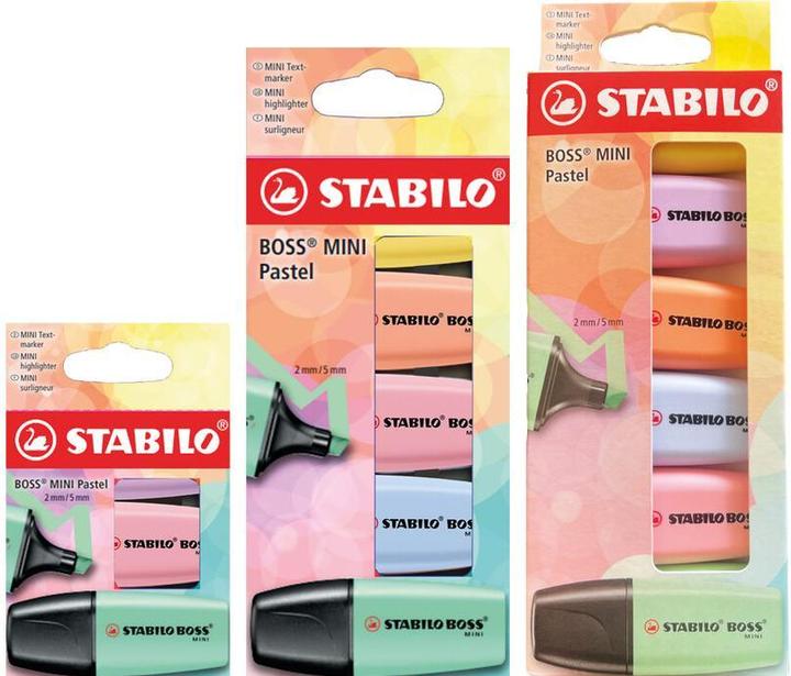 Actual product image STABILO Mini pastel (pink and mint, Apricot, Yellow, Cloudy blue, 5 mm, 5 x)