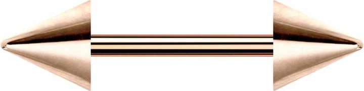 Produktbild Star Piercing Micro Barbell rosegold mit zwei Cones (Chirurgenstahl 316L)