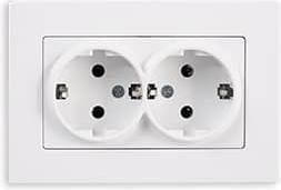 Actual product image Gunsan Eqona 2-way socket outlet completely flush-mounted white