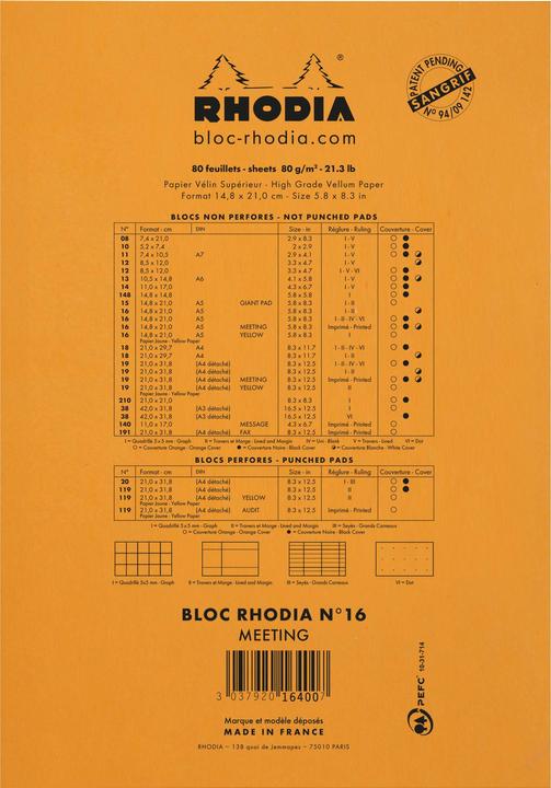 Produktbild Rhodia Basics (A5, Speziallineatur, Harter Einband)
