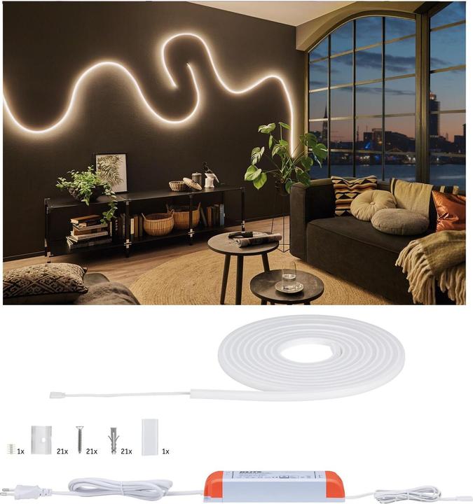 Actual product image Paulmann MaxLED Flow Stripe Set (Warm white, 500 cm, Indoor)