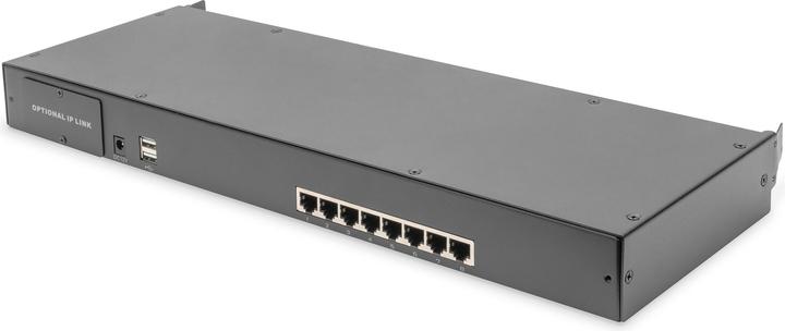 Produktbild Digitus 19" HD LCD KVM Konsole, 8-Port Cat 5, US Tastatur