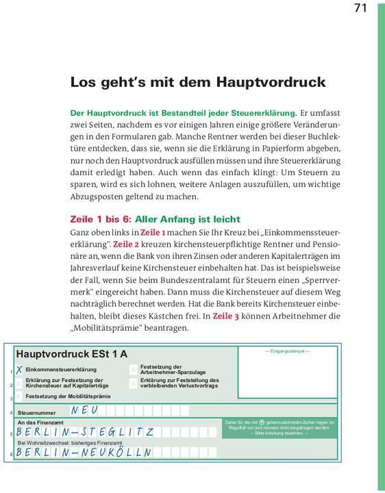 Produktbild Steuererklärung 2024/2025 - Rentner, Pensionäre (Deutsch, Udo Reuss, 2024)