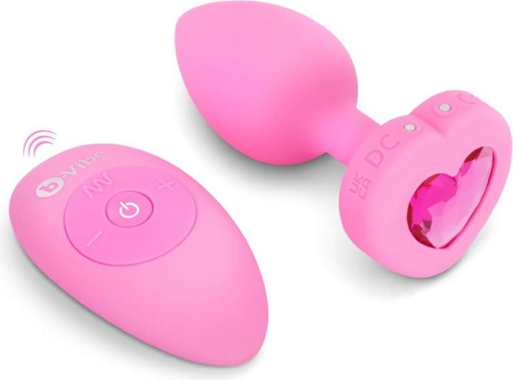 Produktbild Earthly Body B-Vibe - Vibrating Heart Plug S/M Pink